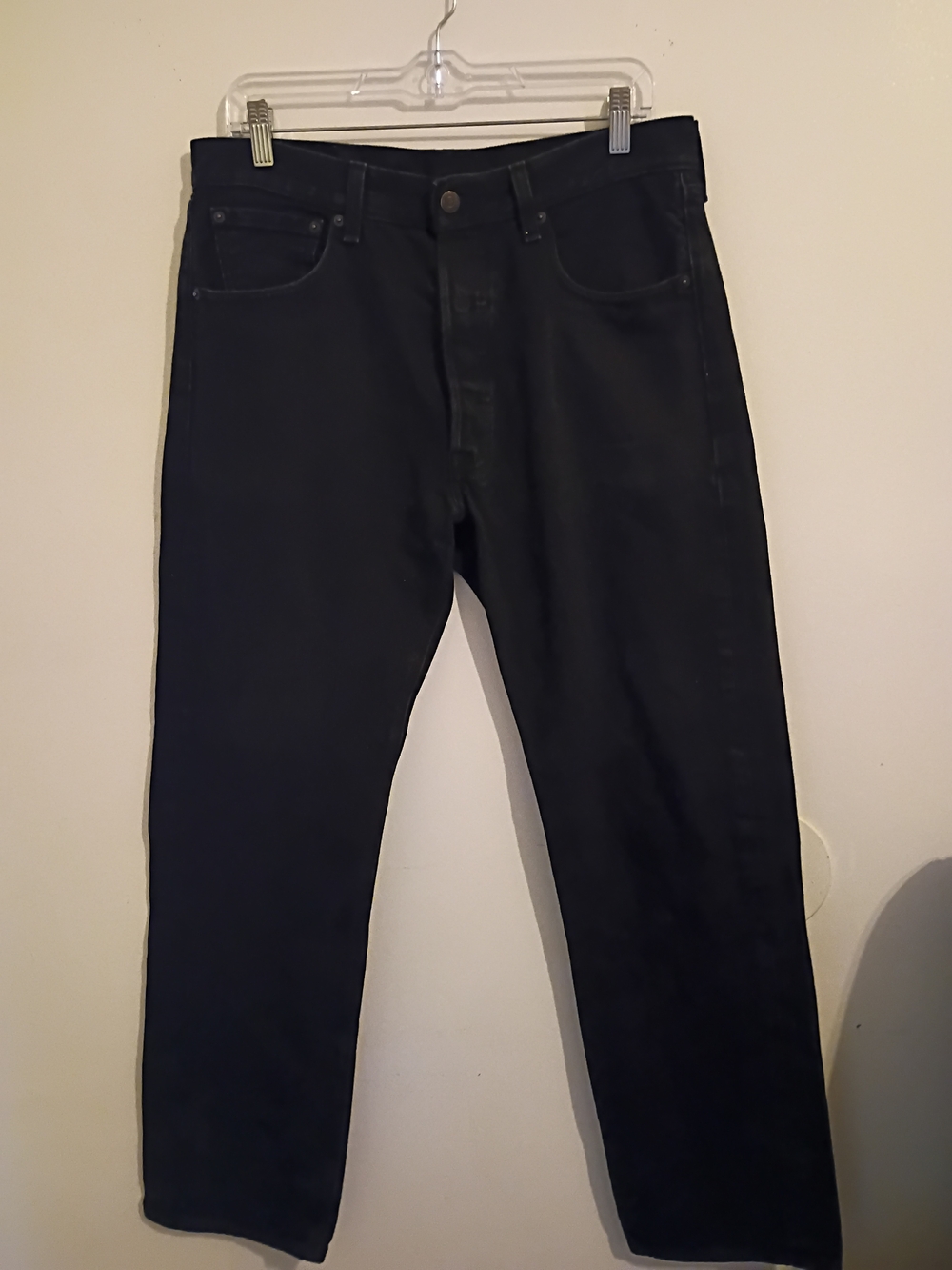 Levi's Men's 501 Black Straight-Leg Jeans Sz 34/32 See‎ Description